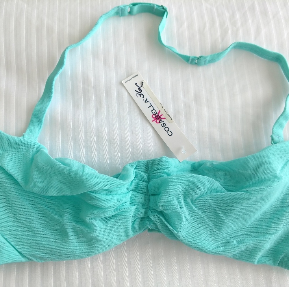 New Cosabella Size 34C Bandeau Bra Aquamarine
